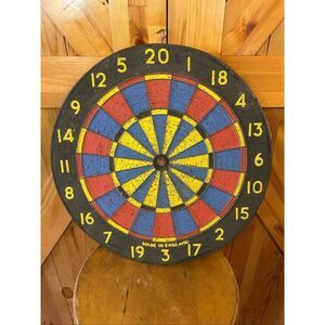 Vintage Foremost Double Sided Dartboard Baseball Board Made in England 17” (5262